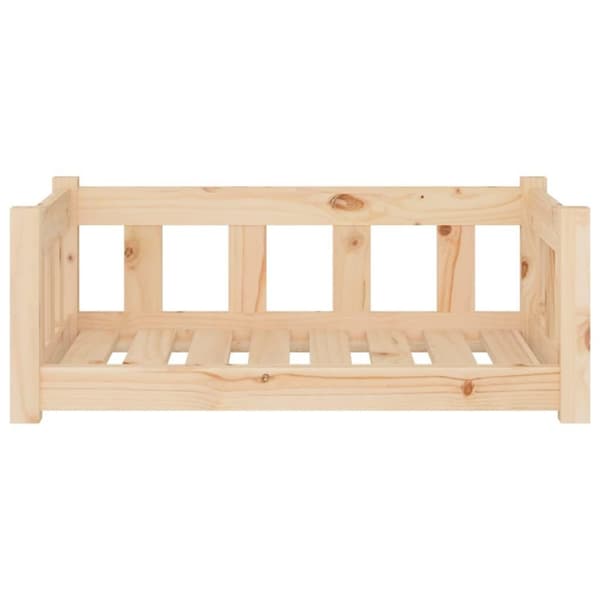 vidaXL hundeseng 75,5x55,5x28 cm massivt fyrretræ
