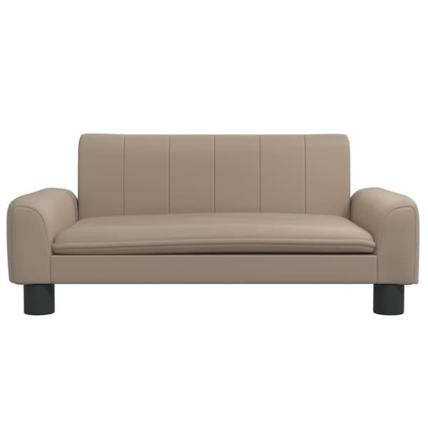 vidaXL Hundbädd cappuccino 70x45x30 cm konstläder