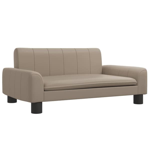 vidaXL hundeseng 70x45x30 cm kunstlæder cappuccinofarvet