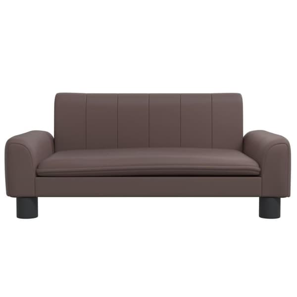 vidaXL Hundbädd brun 70x45x30 cm konstläder