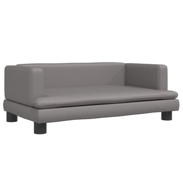 vidaXL Hundbädd grå 80x45x30 cm konstläder