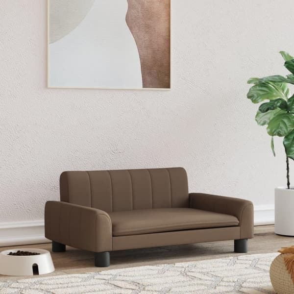 vidaXL Hundbädd brun 70x45x30 cm tyg
