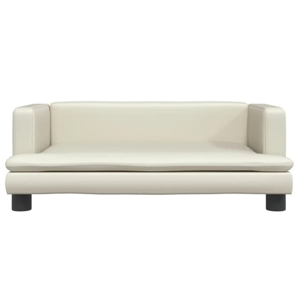 vidaXL Hundbädd gräddvit 80x45x30 cm konstläder