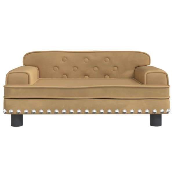 vidaXL hundeseng 70x45x30 cm velour brun