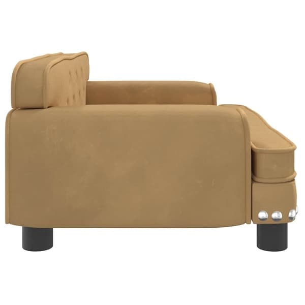 vidaXL hundeseng 70x45x30 cm velour brun