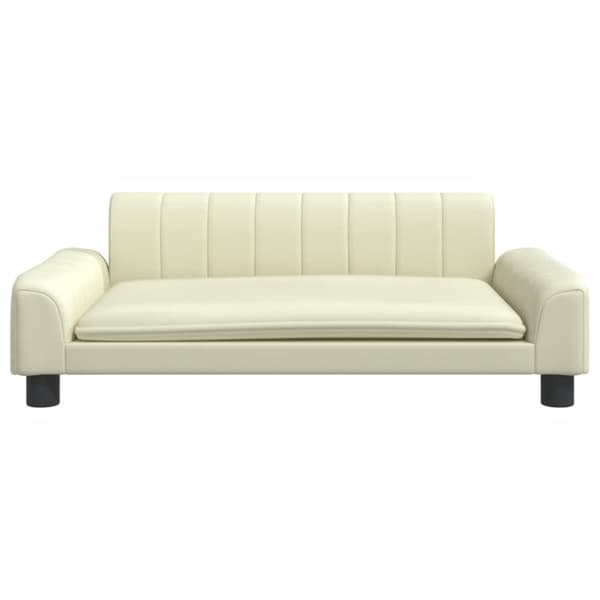 vidaXL Hundbädd gräddvit 90x53x30 cm konstläder
