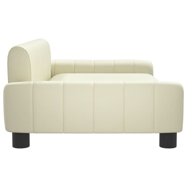vidaXL Hundbädd gräddvit 90x53x30 cm konstläder