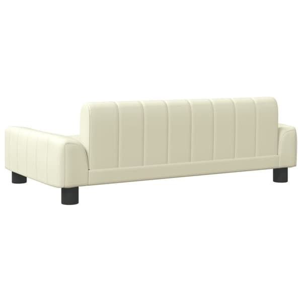 vidaXL Hundbädd gräddvit 90x53x30 cm konstläder