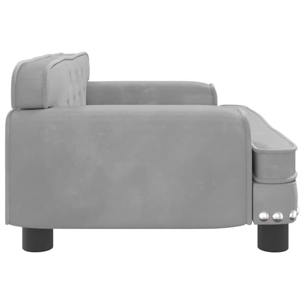 vidaXL Hundbädd ljusgrå 70x45x30 cm sammet