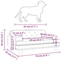 Miniatyrbillede 6 af 7: vidaXL hundeseng 70x45x30 cm velour cremefarvet