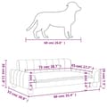 Miniatyrbillede 8 af 8: vidaXL hundeseng 90x53x30 cm stof cremefarvet