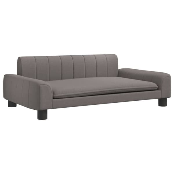 vidaXL hundeseng 90x53x30 cm stof gråbrun