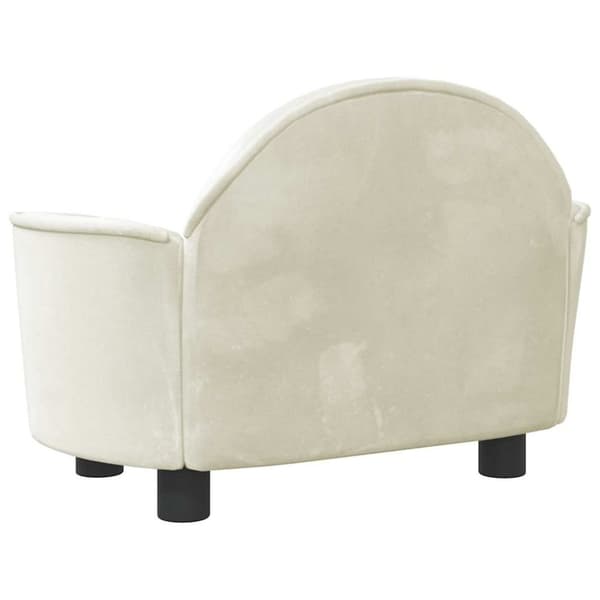 vidaXL hundeseng 66x40x45 cm velour cremefarvet