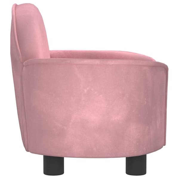 vidaXL Hundbädd rosa 66x40x45 cm sammet