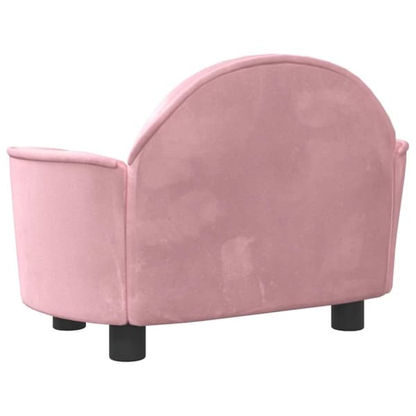 vidaXL Hundbädd rosa 66x40x45 cm sammet