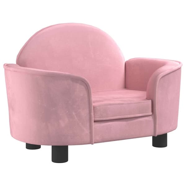vidaXL Hundbädd rosa 66x40x45 cm sammet
