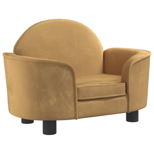 vidaXL Hundbädd brun 66x40x45 cm sammet