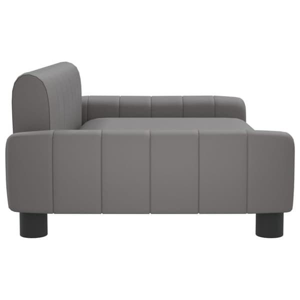 vidaXL hundeseng 90x53x30 cm kunstlæder grå