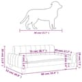 Miniatyrbillede 6 af 7: vidaXL hundeseng 90x53x30 cm kunstlæder grå