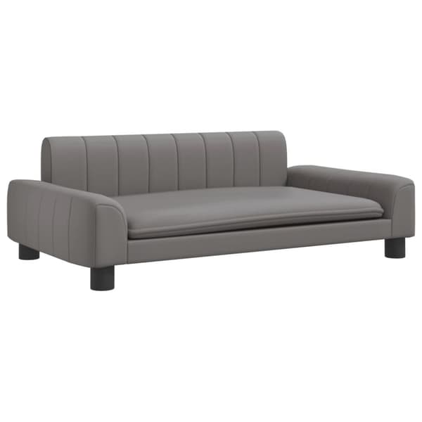vidaXL hundeseng 90x53x30 cm kunstlæder grå
