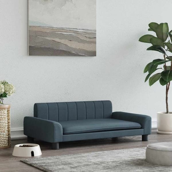 vidaXL Hundbädd mörkgrå 90x53x30 cm tyg