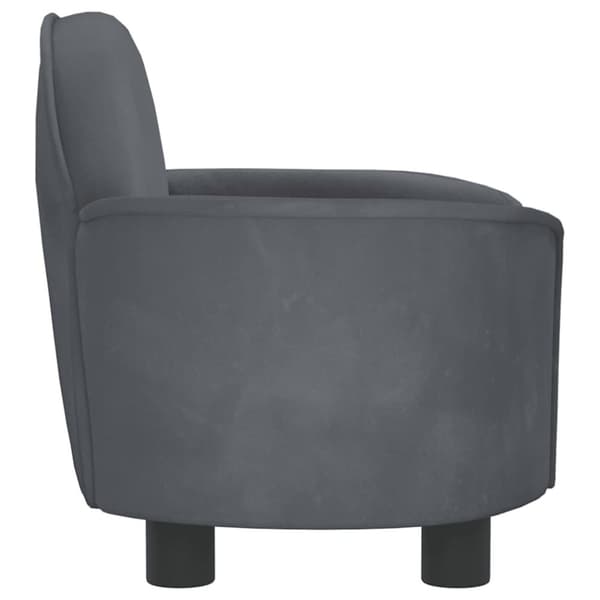 vidaXL hundeseng 66x40x45 cm velour mørkegrå