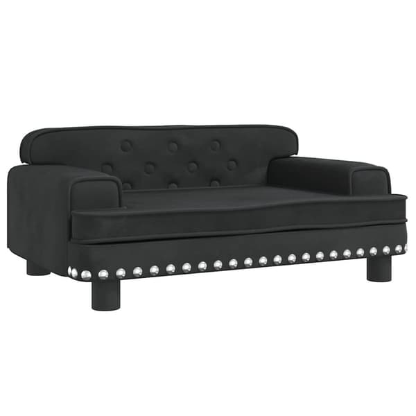 vidaXL Hundbädd svart 70x45x30 cm sammet