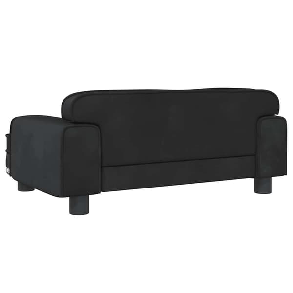 vidaXL Hundbädd svart 70x45x30 cm sammet