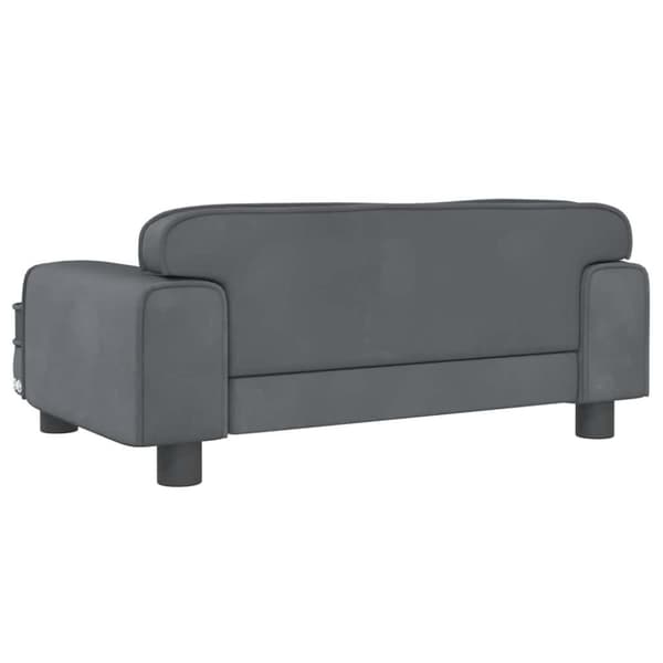 vidaXL Hundbädd mörkgrå 70x45x30 cm sammet