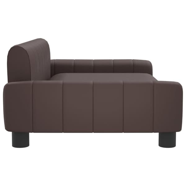 vidaXL hundeseng 90x53x30 cm kunstlæder brun