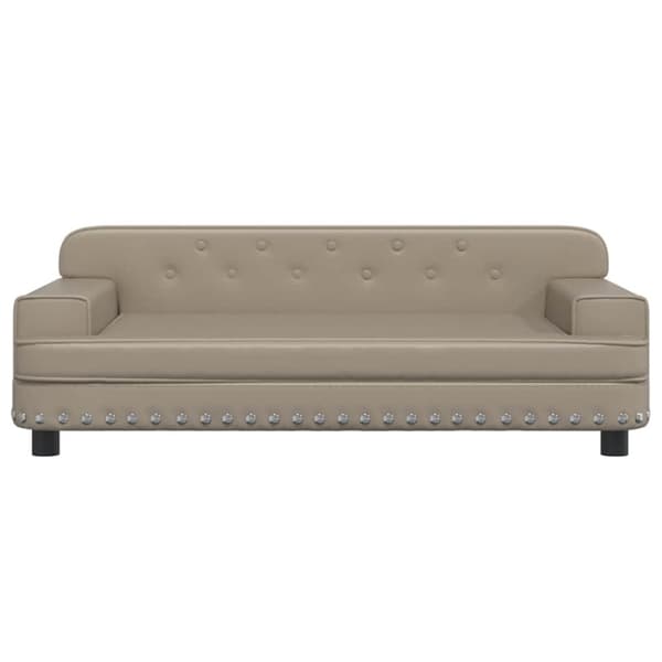 vidaXL Hundbädd cappuccino 90x53x30 cm konstläder