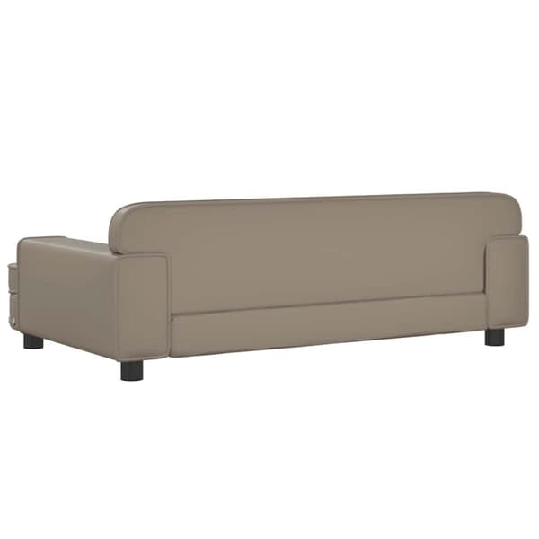 vidaXL Hundbädd cappuccino 90x53x30 cm konstläder