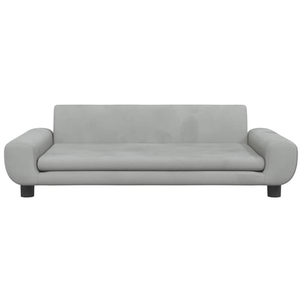vidaXL hundeseng 100x54x33 cm velour lysegrå