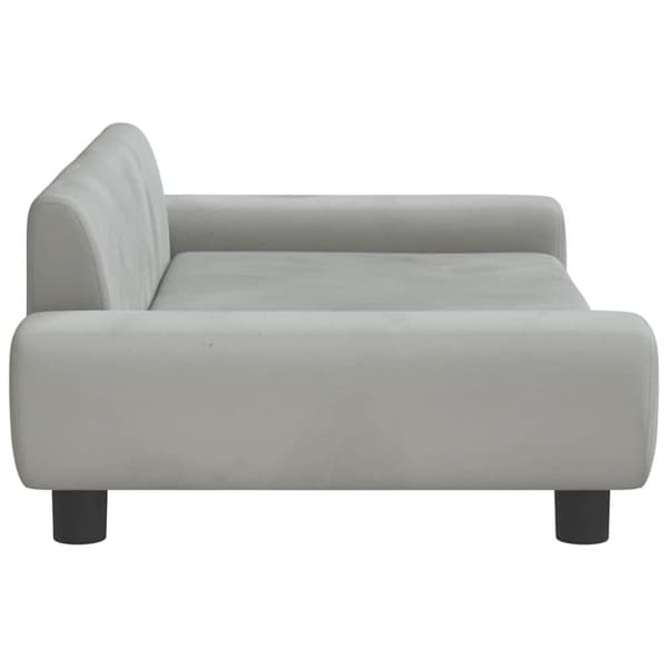 vidaXL hundeseng 100x54x33 cm velour lysegrå