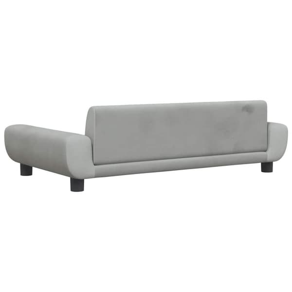 vidaXL hundeseng 100x54x33 cm velour lysegrå