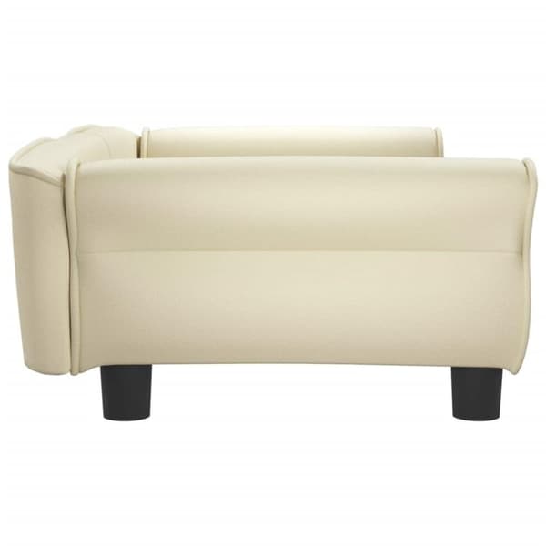 vidaXL hundeseng 95x55x30 cm kunstlæder cremefarvet