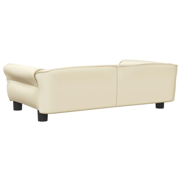 vidaXL hundeseng 95x55x30 cm kunstlæder cremefarvet
