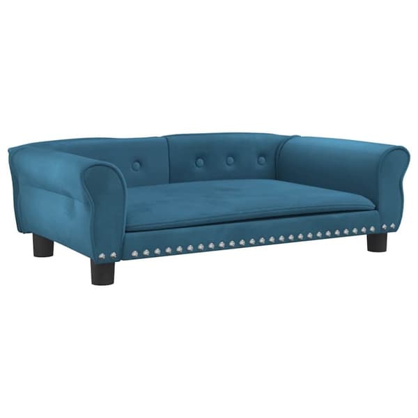 vidaXL Hundbädd blå 95x55x30 cm sammet