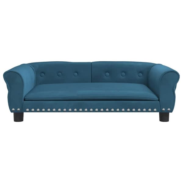 vidaXL hundeseng 95x55x30 cm velour blå