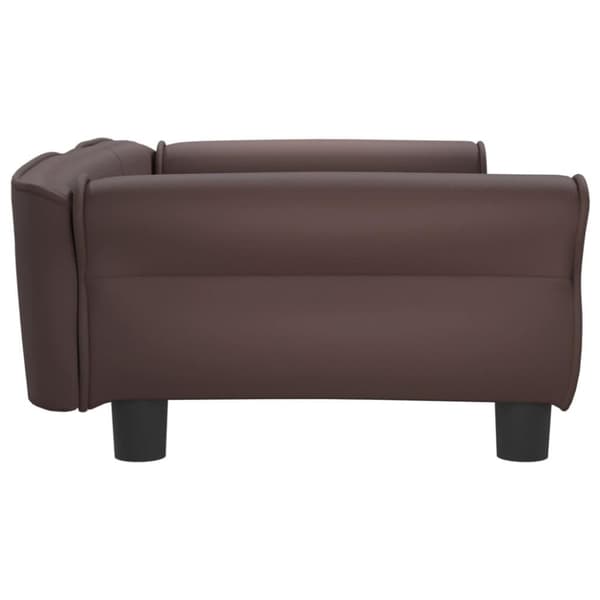 vidaXL Hundbädd brun 95x55x30 cm konstläder
