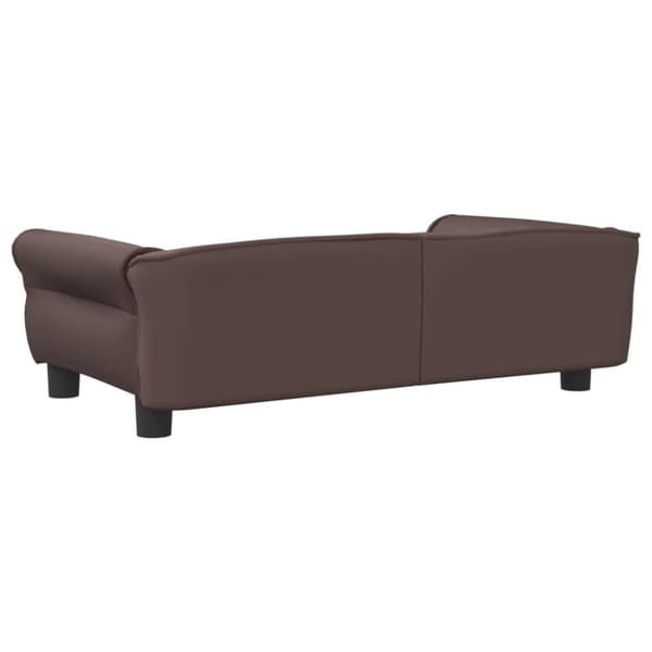 vidaXL Hundbädd brun 95x55x30 cm konstläder