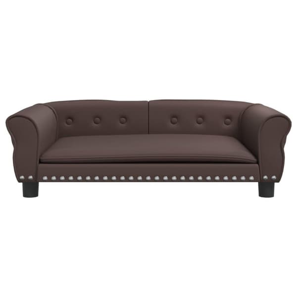 vidaXL Hundbädd brun 95x55x30 cm konstläder