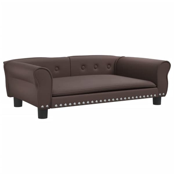 vidaXL Hundbädd brun 95x55x30 cm konstläder