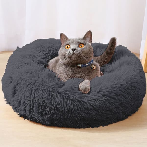 Hundsäng Hundkudde Kattsäng Fluffig plyschbädd för husdjur Djursäng hundbädd Kattbäddskudde hundsoffa Kattsoffa