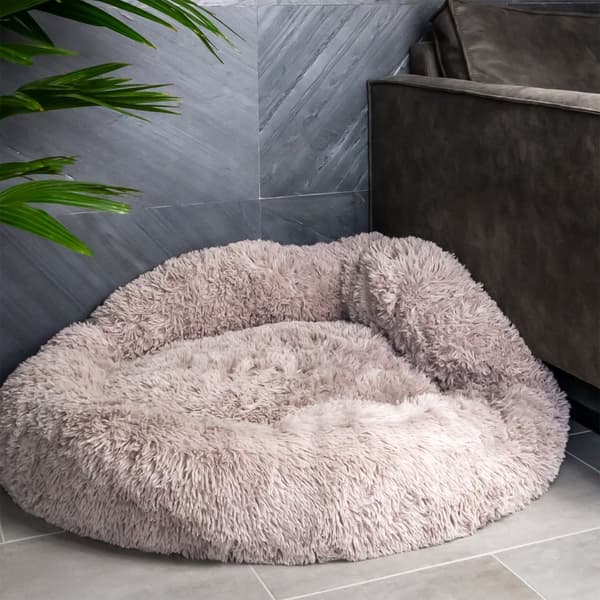 Hundsäng Hundkudde Kattsäng Fluffig plyschbädd för husdjur Djursäng hundbädd Kattbäddskudde hundsoffa Kattsoffa