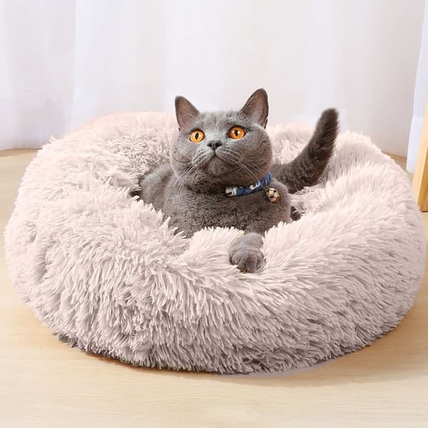 Hundsäng Hundkudde Kattsäng Fluffig plyschbädd för husdjur Djursäng hundbädd Kattbäddskudde hundsoffa Kattsoffa