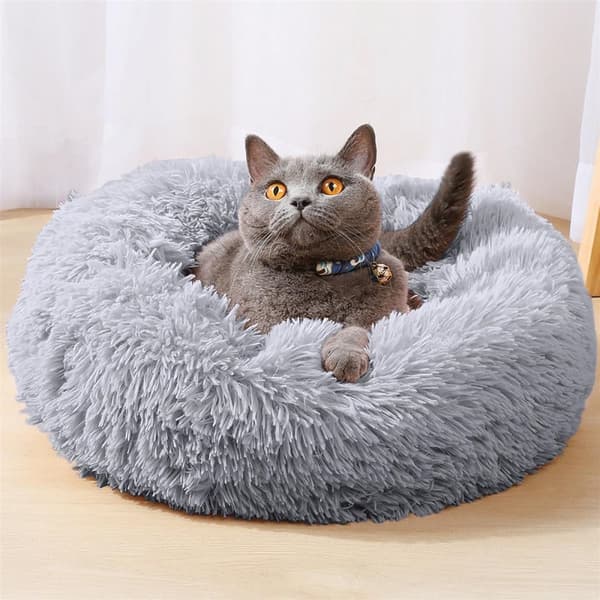 Hundsäng Hundkudde Kattsäng Fluffig plyschbädd för husdjur Djursäng hundbädd Kattbäddskudde hundsoffa Kattsoffa