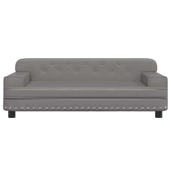 vidaXL hundeseng 90x53x30 cm kunstlæder grå