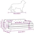 Miniatyrbillede 8 af 8: vidaXL hundeseng 90x53x30 cm kunstlæder grå