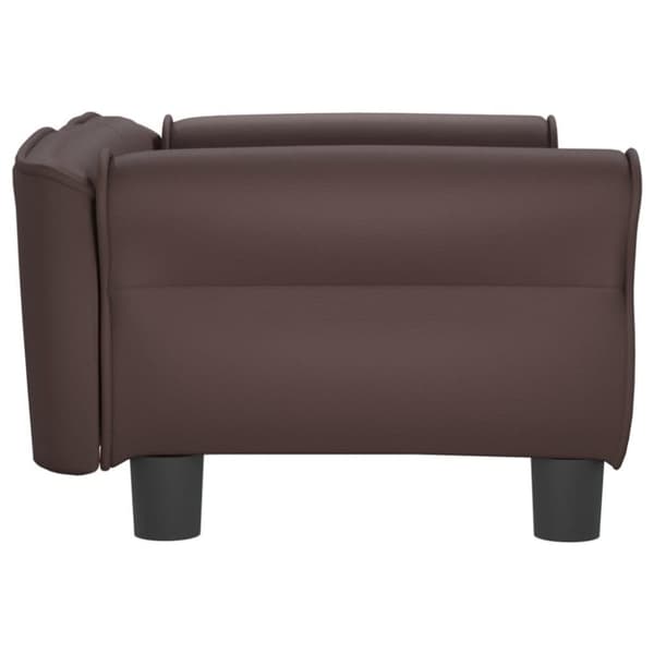 vidaXL Hundbädd brun 70x45x30 cm konstläder